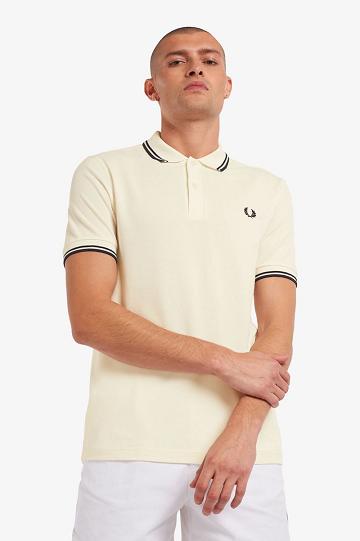 Pánské Polo Triko Fred Perry M3600 Bílé | CZ 1632CTVE